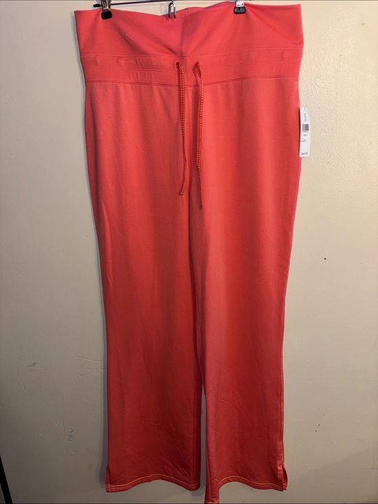 I.E. Relaxed Pants - Wide-Leg Pull-On Pants with Drawstring - Coral Pink